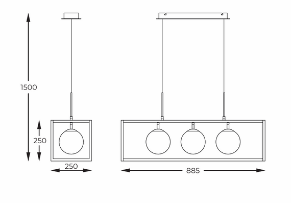 Żyrandol Zuma Line MD3115-3-3BT Piro