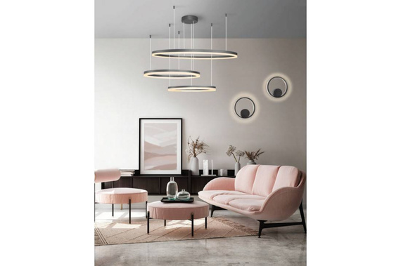 Azzardo Halo AZ4707 Żyrandol Czarny