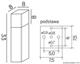 Słupek Oświetleniowy SU-MA Cube CB-330 DG