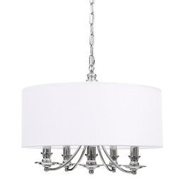 Zwis z białym abażurem Berella Light Adozo 5 BL0328