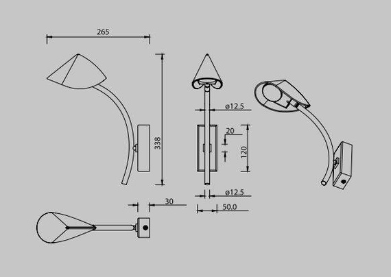 Lampa ścienna Mantra Capuccina 7583 