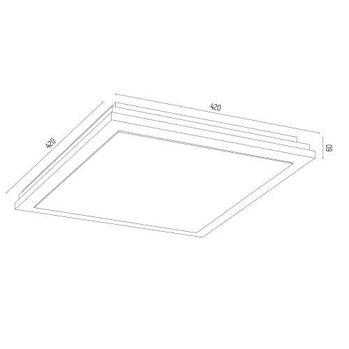 Lampa Sufitowa Argon Caserta 1803