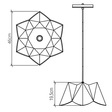 Lampa zwieszana Accord Lighting Physalis QN-PHYSALIS-P-M-TEAK