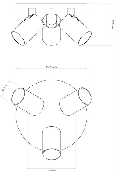 Plafoniera Astro Ascoli 1286005