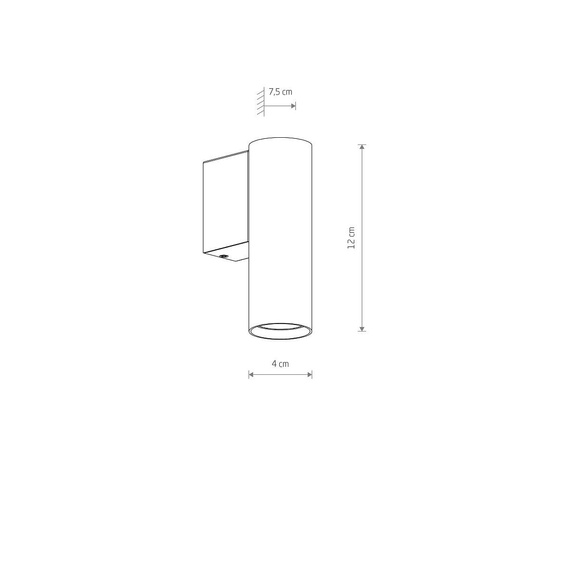 Nowodvorski FOURTY S 10747 Czarny Kinkiet 