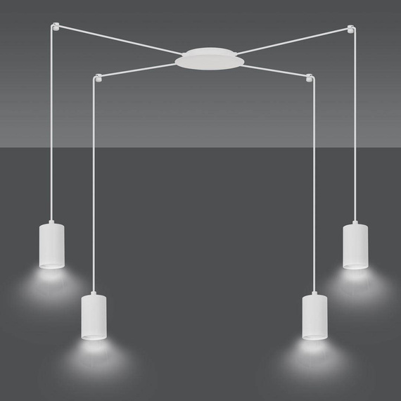 Wisząca lampa TRAKER 4 WH/WHITE biały (525/4) - Emibig