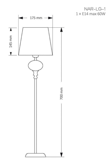 Lampa stojąca NAR-LG-1(CZ) Kutek Mood Narni