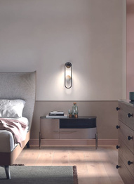 Nowoczesna Lampa ścienna Masiero Luppiter A1 Alabaster