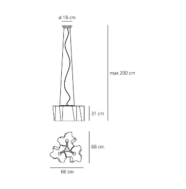 Nowoczesna lampa wisząca Artemide Logico 0454010A