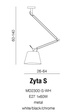 Zyta S  AZ1845+AZ2601 Szara Lampa Wisząca na wysięgniku Azzardo 