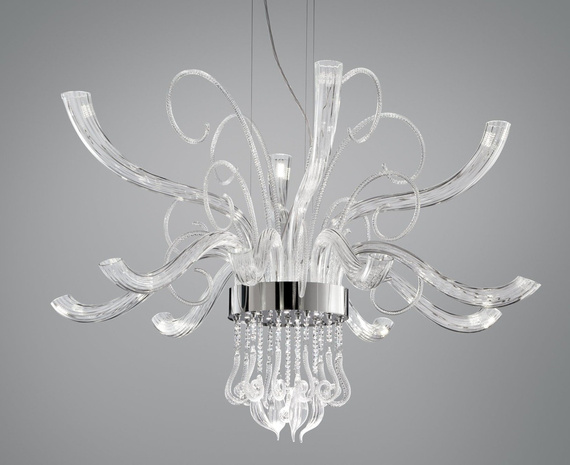 Żyrandol Leucos Elysee L12 transparentna LED