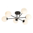 Sufitowy plafon ROMA 6 BL OPAL czarny (1232/6) - Emibig