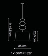 Lampa wisząca Vintage MUSA 35 biały