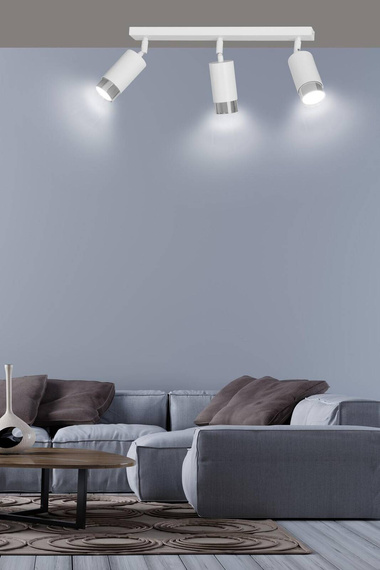 Lampa sufitowa HIRO 3 WH/CHROME biały-Chrom (962/3) - Emibig