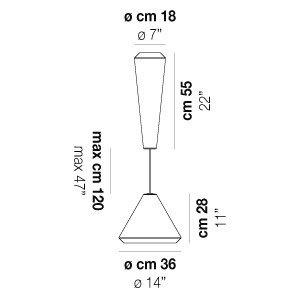 Lampa Wisząca VISTOSI WITHWHITE SP 18 G