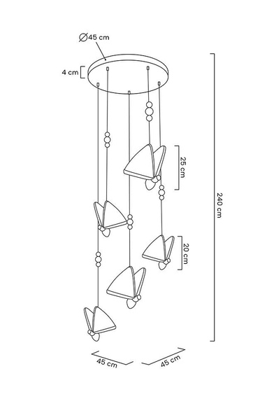 Żyrandol Moosee Butterfly MSE1501100486