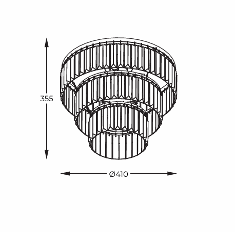 Plafoniera Zuma Line Tifanny P17127-4-BK