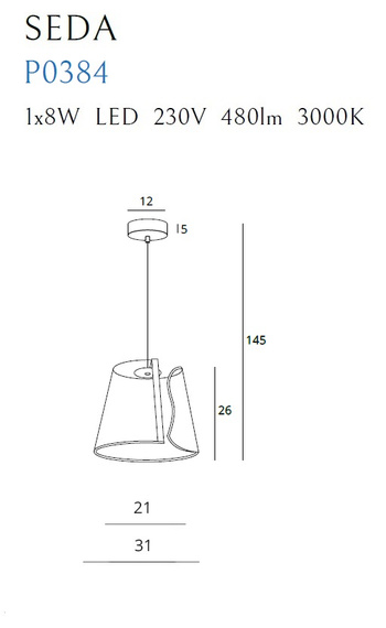 Żyrandol Maxlight Seda P0384