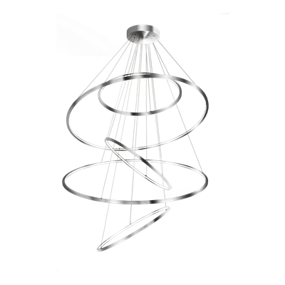 Nowoczesna lampa LED Azzardo Wheel XXL chrom