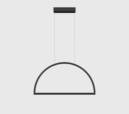 Nowoczesna lampa wisząca Ramko Demi 60 cm Czarna