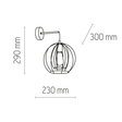 TK Lighting 6250 Jaula Kinkiet
