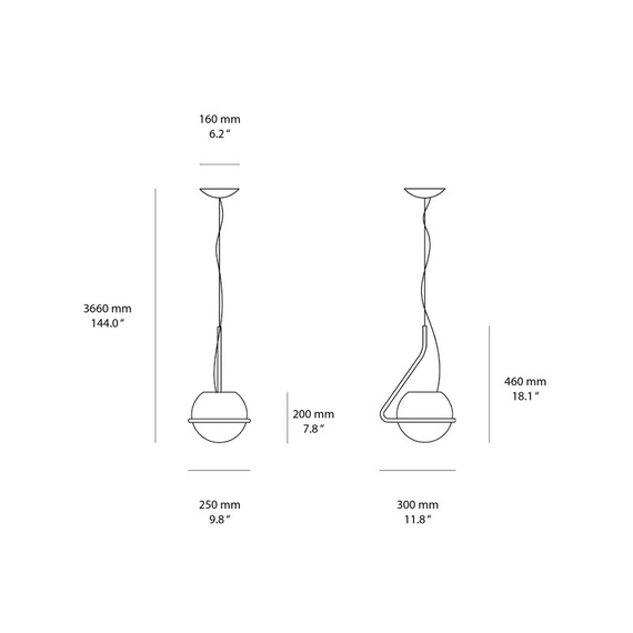 Włoski Zwis Foscarini Tonda Piccola FN3180S200T10E30