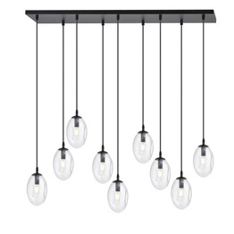 Wisząca lampa ASTRAL 9 BL TRANSPARENT czarny (1265/9) - Emibig