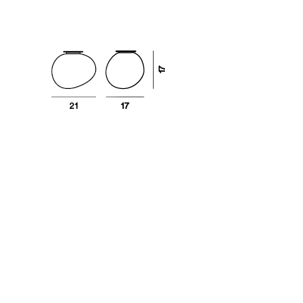 Plafon Foscarini FN168035E_10 Gregg Midi Biały