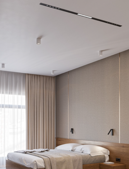 Aqform MIXLINE LED 216cm Wpuszczana lampa czarna 30227-M930-W3-00-12