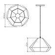 Lampa zwieszana Accord Lighting Diamond QN-DIAMOND-P-S-TEAK