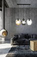 Wisząca lampa ISTAR 3 BL MIX czarny (678/3) - Emibig