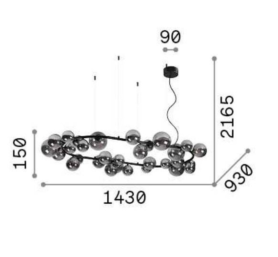Ideal Lux Perlage LP30 Żyrandol 296746