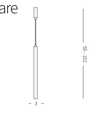 Lampa wisząca ldeal Lux Ultrathin Sp1 Small Square Bianco