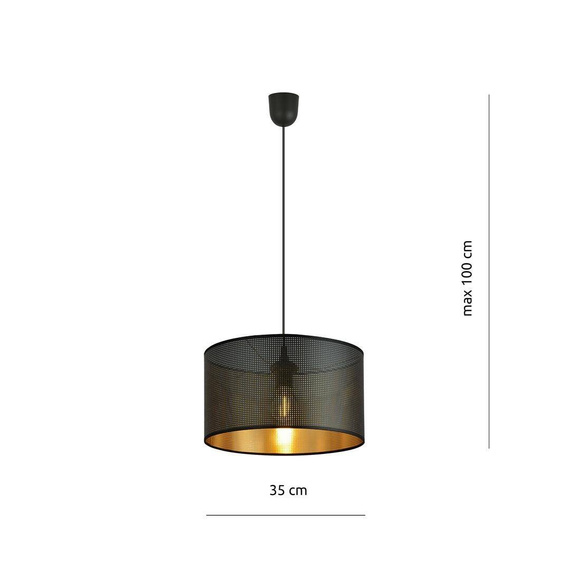Zwis ASTON 1 BLACK/GOLD czarny (1148/1) - Emibig