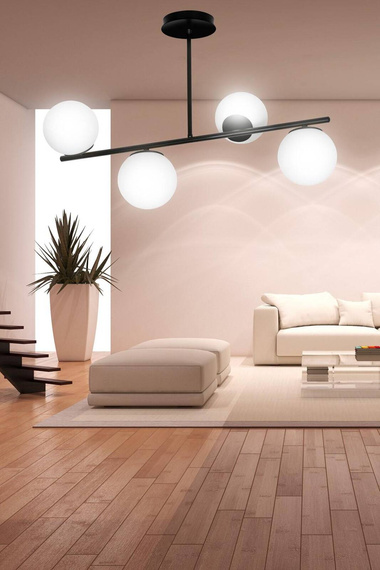 Lampa sufitowa BIOR 4 BLACK czarny (1020/4) - Emibig