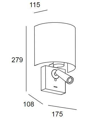 Lampa ścienna LEDS Grok Gamma 05-6423-14-14