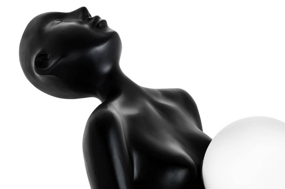 Moosee czarna Lampa stojąca HUMAN 180cm