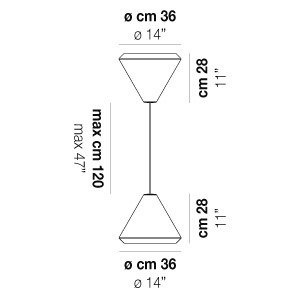 Lampa Wisząca VISTOSI WITHWHITE SP 36 G