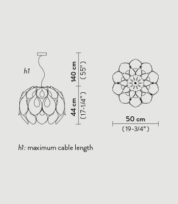 Lampa wisząca Slamp Flora Medium White