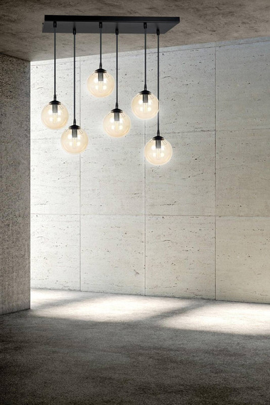 Zwis COSMO 6 BL MIODOWY czarny (713/6) - Emibig