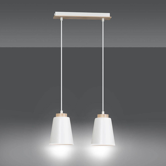 Wisząca lampa BOLERO 2 WHITE biały (443/2) - Emibig