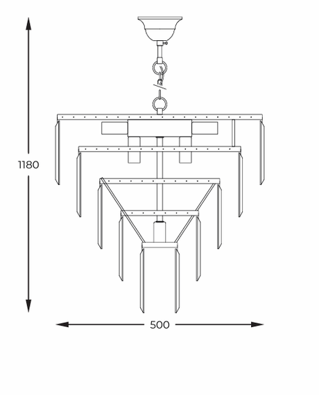Lampa wisząca 17106/6+3+1-GD+CL Zuma Line Amedeo 