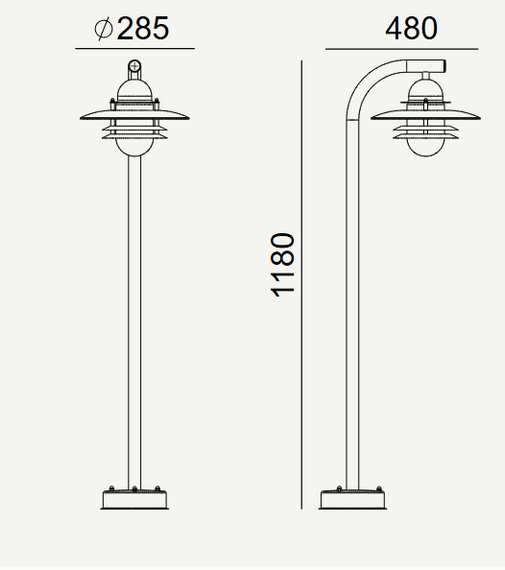  Norlys Lampa stojąca zewnętrzna 245BL Oslo