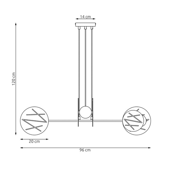 Lampa Wisząca Emibig Xotic 4 Bl (1411/4)