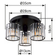 Globo Lighting Jordana 15742-3D Plafoniera