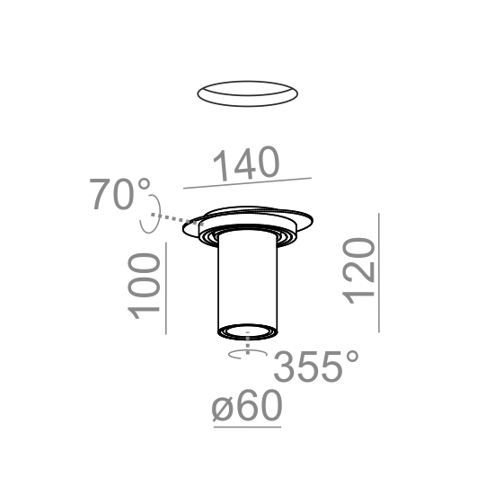AQform SWING 36700-0000-U8-PH-13 Oprawa Wpuszczana