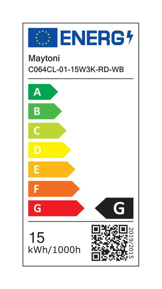 Sufitowy plafon Alfa LED biały-Czarny (C064CL-01-15W3K-RD-WB) - Maytoni