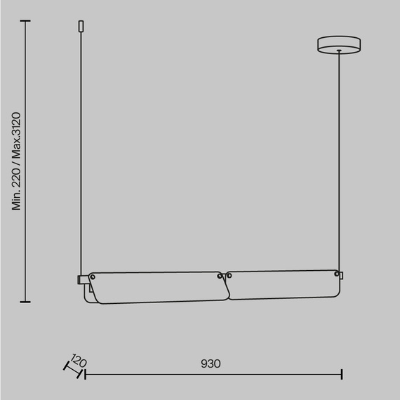 Lampa Wisząca Maytoni Flat MOD296PL-L20BS3K