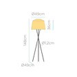 Lampa Podłogowa Moosee Amalfi LUMAMA145BXWLNW