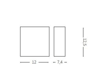 Lampa ścienna Ideal Lux Flash Gesso AP1 Small